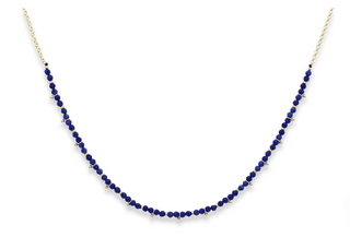 Salus Lazuli Gemstone Gold Necklace