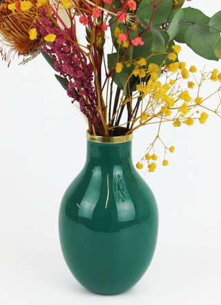 Green Enamel Vase