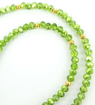 Lime Shimmer Bead Necklace