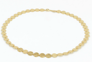 Hammered Gold Disc Necklace