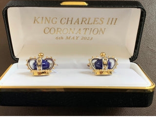 Crown Purple Coronation cufflinks limited edition
