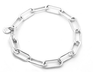 Ukulele Silver Link Chain Bracelet