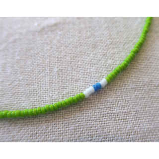 Lime Green & Blue necklace