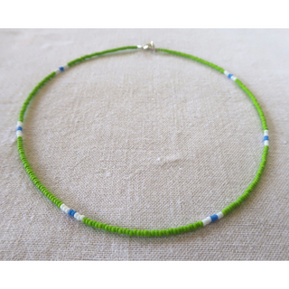 Lime Green & Blue necklace