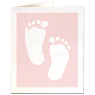 Pink Baby Feet Card - Moola London 