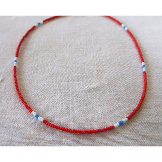 Red & Blue beaded Necklace