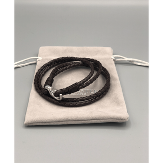 Brown Quad Wrap Leather Bracelet - Moola London 