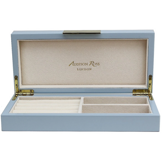Pale Blue Jewellery Box with Gold