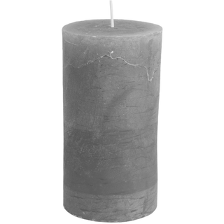 Grey Rustic Pillar Candle Large