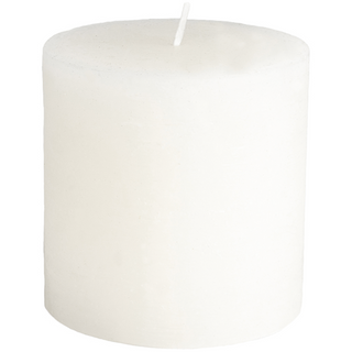 White Large Rustic Pillar Candle