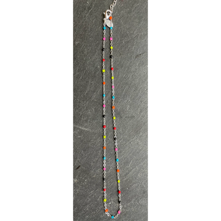 Rainbow Dot Necklace on Silver