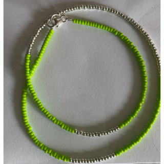Lime Green & Silver necklace
