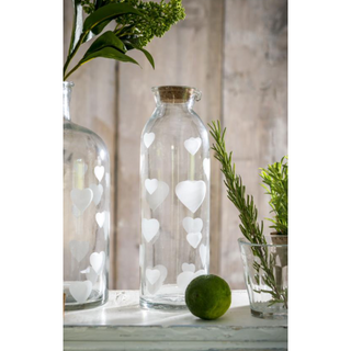 Large Heart Glass Carafe